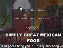 Tablet Screenshot of larosablancarestaurant.com